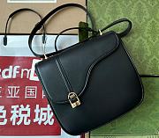Bagsaaa Gucci Equestrian inspired shoulder black bag - 21x20x7cm - 1