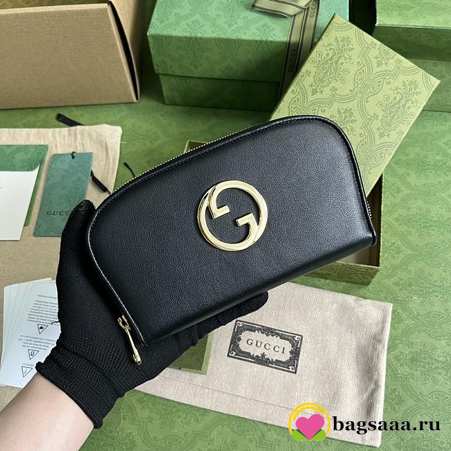 Bagsaaa Gucci Blondie Long Wallet Black - 21x11cm - 1