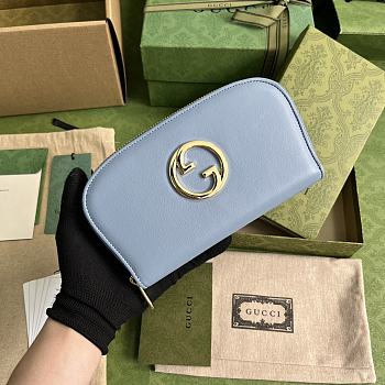 	 Bagsaaa Gucci Blondie Long Wallet Blue - 21x11cm