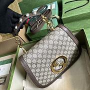 Bagsaaa Gucci Blondie medium bag Beige and brown GG Supreme canvas - 29x22x7cm - 6