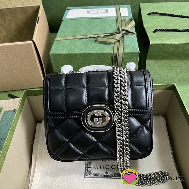 Bagsaaa Gucci Deco Mini Shoulder Bag Black - W18cm x H14.5cm x D8cm - 1
