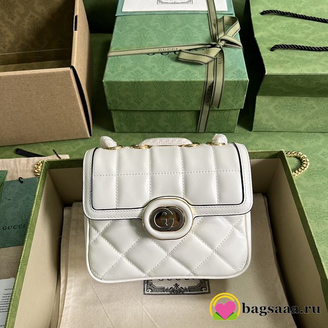 	 Bagsaaa Gucci Deco Mini Shoulder Bag White - W18cm x H14.5cm x D8cm - 1