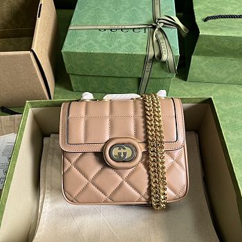 	 Bagsaaa Gucci Deco Mini Shoulder Bag Rose beige - W18cm x H14.5cm x D8cm