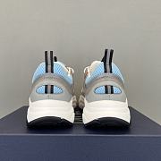 Bagsaaa Dior B22 Sneakers White and Blue Technical Mesh and Gray Calfskin - 6