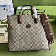 	 Bagsaaa Gucci Medium tote bag with Interlocking G beige - W36cm x H38.5cm x D12cm - 1
