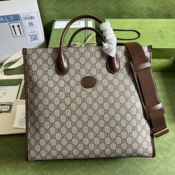 	 Bagsaaa Gucci Medium tote bag with Interlocking G beige - W36cm x H38.5cm x D12cm