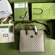 	 Bagsaaa Gucci Medium tote bag with Interlocking G beige - W36cm x H38.5cm x D12cm - 6