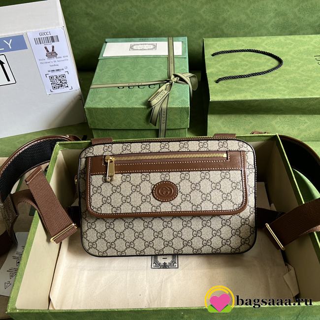 Bagsaaa Gucci Gg Retro Holster Bag In Brown - 28*18*6cm - 1