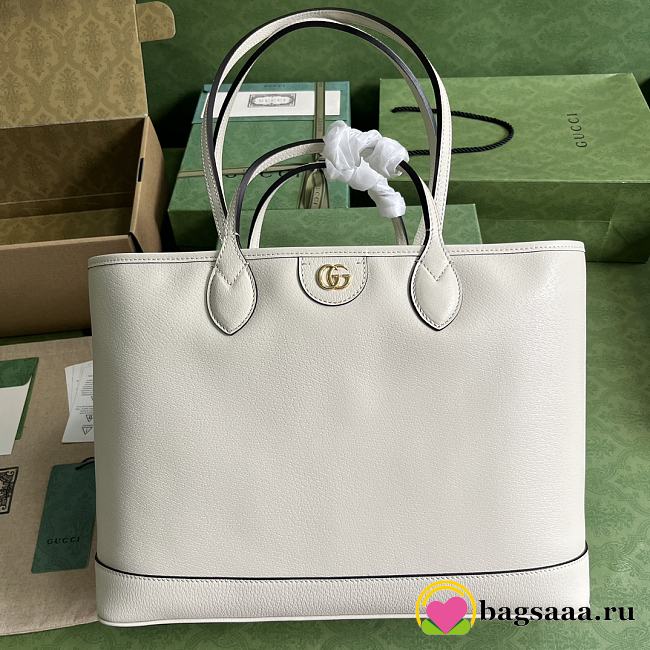 Bagsaaa Gucci Ophidia medium tote white bag - W38.5cm x H28.5cm x D15cm - 1