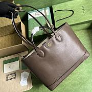 	 Bagsaaa Gucci Ophidia medium tote brown bag - W38.5cm x H28.5cm x D15cm - 4