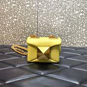 	 Bagsaaa Valentino Garavani Micro One Stud Nappa Yellow Bag - 11x8x5cm - 1