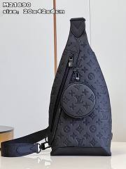 Bagsaaa Louis Vuitton Duo Crossbody Bag Black Calf leather - 20 x 42 x 6 cm - 1
