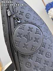 Bagsaaa Louis Vuitton Duo Crossbody Bag Black Calf leather - 20 x 42 x 6 cm - 3