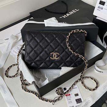 	 Bagsaaa Chanel WOC Black CC Logo Caviar Leather - 19cm