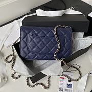 	 Bagsaaa Chanel WOC Navy Blue CC Logo Caviar Leather - 19cm - 5