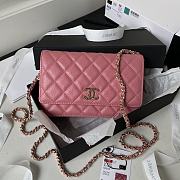	 Bagsaaa Chanel WOC Pink CC Logo Caviar Leather - 19cm - 1