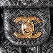 Bagsaaa Chanel Calfskin Plain Caviar Leather Black Backpack - 25X20X12cm - 4