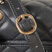 Bagsaaa Chanel Calfskin Plain Caviar Leather Black Backpack - 25X20X12cm - 6