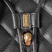 Bagsaaa Chanel Calfskin Plain Caviar Leather Black Backpack - 25X20X12cm - 5