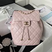 	 Bagsaaa Chanel Calfskin Plain Caviar Leather Light PinkBackpack - 25X20X12cm - 1