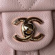 	 Bagsaaa Chanel Calfskin Plain Caviar Leather Light PinkBackpack - 25X20X12cm - 6