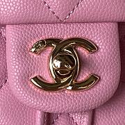 	 Bagsaaa Chanel Calfskin Plain Caviar Leather Pink Backpack - 25X20X12cm - 5