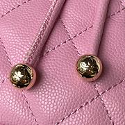 	 Bagsaaa Chanel Calfskin Plain Caviar Leather Pink Backpack - 25X20X12cm - 6