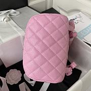 	 Bagsaaa Chanel Calfskin Plain Caviar Leather Pink Backpack - 25X20X12cm - 4