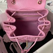 	 Bagsaaa Chanel Calfskin Plain Caviar Leather Pink Backpack - 25X20X12cm - 3