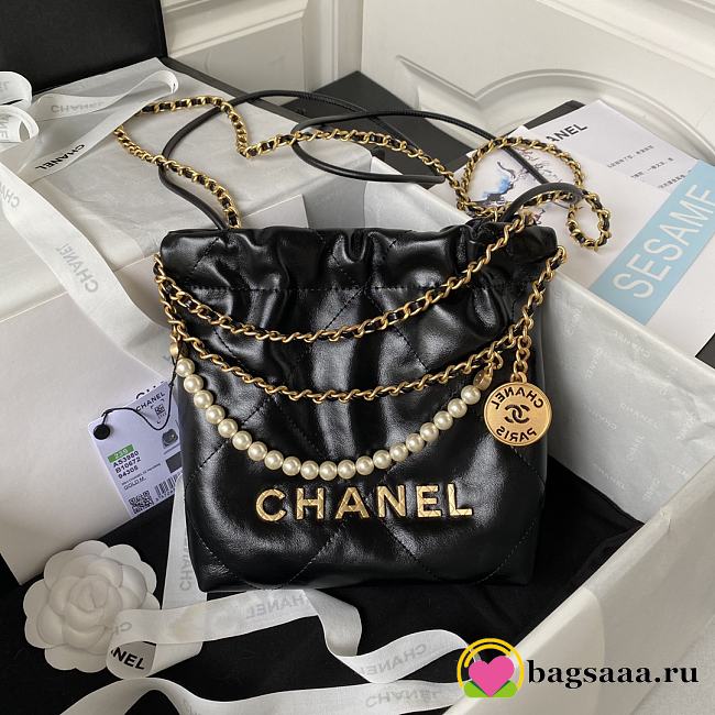 Bagsaaa Chanel 22 Tote Mini Black - 19-20-6cm - 1