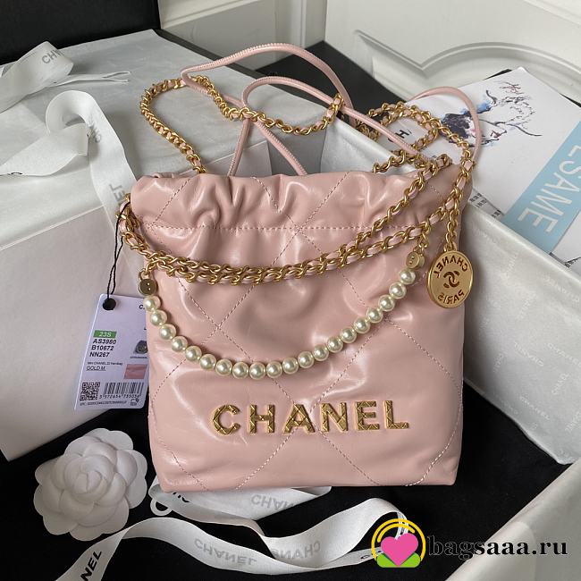 	 Bagsaaa Chanel 22 Tote Mini Pink - 19-20-6cm - 1