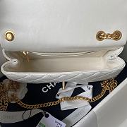 Bagsaaa Chanel Flap Bag Flower Chain White Bag - 14.5X23.5X7cm - 4