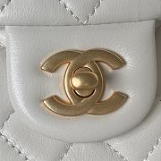 Bagsaaa Chanel Flap Bag Flower Chain White Bag - 14.5X23.5X7cm - 3