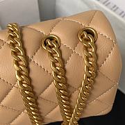 	 Bagsaaa Chanel Flap Bag Flower Chain Beige Bag - 14.5X23.5X7cm - 3