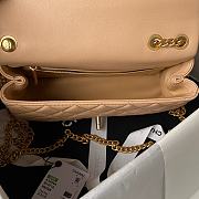 	 Bagsaaa Chanel Flap Bag Flower Chain Beige Bag - 14.5X23.5X7cm - 2
