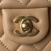 	 Bagsaaa Chanel Flap Bag Flower Chain Beige Bag - 14.5X23.5X7cm - 5