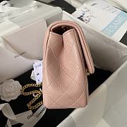 	 Bagsaaa Chanel Flap Bag Flower Chain Pink Bag - 14.5X23.5X7cm - 5