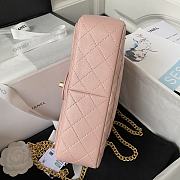 	 Bagsaaa Chanel Flap Bag Flower Chain Pink Bag - 14.5X23.5X7cm - 3