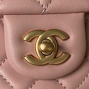 	 Bagsaaa Chanel Flap Bag Flower Chain Pink Bag - 14.5X23.5X7cm - 2