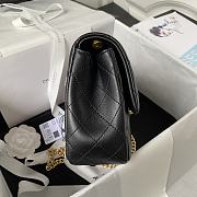 	 Bagsaaa Chanel Flap Bag Flower Chain Black Bag - 14.5X23.5X7cm - 6