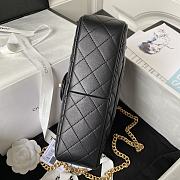 	 Bagsaaa Chanel Flap Bag Flower Chain Black Bag - 14.5X23.5X7cm - 5