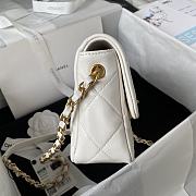 Bagsaaa Chanel Small Flap Bag Lambskin White - 21X14X7cm - 3