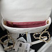 Bagsaaa Chanel Small Flap Bag Lambskin White - 21X14X7cm - 6
