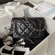 	 Bagsaaa Chanel Small Flap Bag Lambskin Black - 21X14X7cm - 5