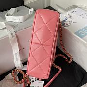 	 Bagsaaa Chanel Small Flap Bag Lambskin Pink - 21X14X7cm - 2