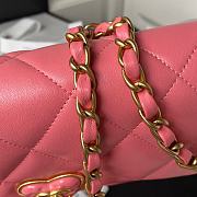 	 Bagsaaa Chanel Small Flap Bag Lambskin Pink - 21X14X7cm - 4