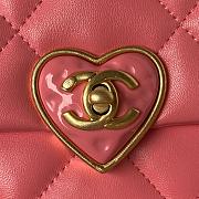 	 Bagsaaa Chanel Small Flap Bag Lambskin Pink - 21X14X7cm - 5