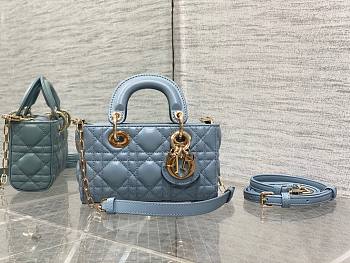 	 Bagsaaa Dior Lady D - Joy Micro Blue Bag - 16 x 9 x 5 cm