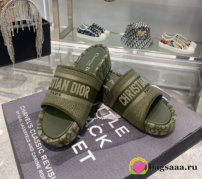 Bagsaa Dior Dway Green Sandals - 1