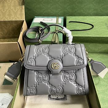 	 Bagsaaa GG Matelassé gray handbag - 25.5x 20.5x 12.5cm